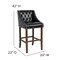 Flash Furniture Black Leather/Wood Stool, 30", PK2 2-CH-182020-T-30-BK-GG - alternate 8