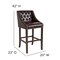 Flash Furniture Brown Leather/Wood Stool, 30", PK2 2-CH-182020-T-30-BN-GG - alternate 10