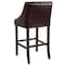 Flash Furniture Brown Leather/Wood Stool, 30", PK2 2-CH-182020-T-30-BN-GG - alternate 7