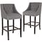 Flash Furniture Gray Fabric/Wood Stool, 30", PK2 2-CH-182020-T-30-DKGY-F-GG - alternate 7