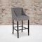 Flash Furniture Gray Fabric/Wood Stool, 30", PK2 2-CH-182020-T-30-DKGY-F-GG - alternate 1