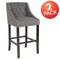 Flash Furniture Gray Fabric/Wood Stool, 30", PK2 2-CH-182020-T-30-DKGY-F-GG - alternate 5