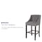 Flash Furniture Gray Fabric/Wood Stool, 30", PK2 2-CH-182020-T-30-DKGY-F-GG - alternate 8
