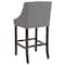 Flash Furniture Gray Fabric/Wood Stool, 30", PK2 2-CH-182020-T-30-DKGY-F-GG - alternate 9