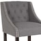 Flash Furniture Gray Fabric/Wood Stool, 30", PK2 2-CH-182020-T-30-DKGY-F-GG - alternate 2
