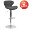 Flash Furniture Charcoal Fabric Barstool, PK2 2-CH-321-BKFAB-GG - alternate 7