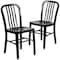 Flash Furniture Gael Commercial Grade  Black Metal Indoor-Outdoor Chair, PK2 2-CH-61200-18-BK-GG - alternate 5