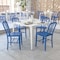 Flash Furniture Gael Commercial Grade  Blue Metal Indoor-Outdoor Chair, PK2 2-CH-61200-18-BL-GG - alternate 1