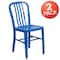 Flash Furniture Gael Commercial Grade  Blue Metal Indoor-Outdoor Chair, PK2 2-CH-61200-18-BL-GG - alternate 4