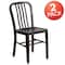 Flash Furniture 2PK Black-Gold Metal Indoor-Outdoor Chair - Bistro 2-CH-61200-18-BQ-GG - alternate 6