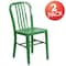 Flash Furniture Gael Commercial Grade  Green Metal Indoor-Outdoor Chair, PK2 2-CH-61200-18-GN-GG - alternate 3