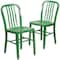 Flash Furniture Gael Commercial Grade  Green Metal Indoor-Outdoor Chair, PK2 2-CH-61200-18-GN-GG - alternate 4
