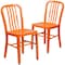 Flash Furniture Gael Commercial Grade  Orange Metal Indoor-Outdoor Chair, PK2 2-CH-61200-18-OR-GG - alternate 4