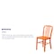 Flash Furniture Gael Commercial Grade  Orange Metal Indoor-Outdoor Chair, PK2 2-CH-61200-18-OR-GG - alternate 5
