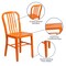 Flash Furniture Gael Commercial Grade  Orange Metal Indoor-Outdoor Chair, PK2 2-CH-61200-18-OR-GG - alternate 6