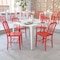 Flash Furniture Gael Commercial Grade  Red Metal Indoor-Outdoor Chair, PK2 2-CH-61200-18-RED-GG - alternate 1