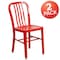 Flash Furniture Gael Commercial Grade  Red Metal Indoor-Outdoor Chair, PK2 2-CH-61200-18-RED-GG - alternate 5