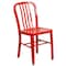 Flash Furniture Gael Commercial Grade  Red Metal Indoor-Outdoor Chair, PK2 2-CH-61200-18-RED-GG - alternate 7