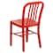 Flash Furniture Gael Commercial Grade  Red Metal Indoor-Outdoor Chair, PK2 2-CH-61200-18-RED-GG - alternate 8