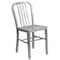 Flash Furniture Gael Commercial Grade  Silver Metal Indoor-Outdoor Chair, PK2 2-CH-61200-18-SIL-GG - alternate 9