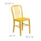 Flash Furniture Gael Commercial Grade  Yellow Metal Indoor-Outdoor Chair, PK2 2-CH-61200-18-YL-GG - alternate 10