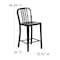 Flash Furniture 2 " High Black Metal Counter Height Stool, PK2 2-CH-61200-24-BK-GG - alternate 7