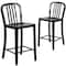 Flash Furniture 2 " High Black Metal Counter Height Stool, PK2 2-CH-61200-24-BK-GG - alternate 3