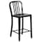 Flash Furniture 2 " High Black Metal Counter Height Stool, PK2 2-CH-61200-24-BK-GG - alternate 9