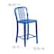 Flash Furniture 2 " High Blue Metal Counter Height Stool, PK2 2-CH-61200-24-BL-GG - alternate 7