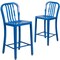 Flash Furniture 2 " High Blue Metal Counter Height Stool, PK2 2-CH-61200-24-BL-GG - alternate 5