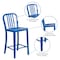 Flash Furniture 2 " High Blue Metal Counter Height Stool, PK2 2-CH-61200-24-BL-GG - alternate 6