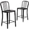 Flash Furniture 2PK 24" High Black-Gold Metal Counter Height Stool 2-CH-61200-24-BQ-GG - alternate 4
