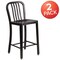 Flash Furniture 2PK 24" High Black-Gold Metal Counter Height Stool 2-CH-61200-24-BQ-GG - alternate 2