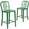 Flash Furniture 2 " High Green Metal Counter Height Stool, PK2 2-CH-61200-24-GN-GG - alternate 6
