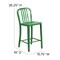 Flash Furniture 2 " High Green Metal Counter Height Stool, PK2 2-CH-61200-24-GN-GG - alternate 8