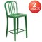 Flash Furniture 2 " High Green Metal Counter Height Stool, PK2 2-CH-61200-24-GN-GG - alternate 3