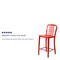 Flash Furniture 2 " High Red Metal Counter Height Stool, PK2 2-CH-61200-24-RED-GG - alternate 4