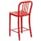 Flash Furniture 2 " High Red Metal Counter Height Stool, PK2 2-CH-61200-24-RED-GG - alternate 7