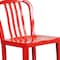Flash Furniture 2 " High Red Metal Counter Height Stool, PK2 2-CH-61200-24-RED-GG - alternate 9