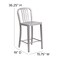 Flash Furniture 2 " High Silver Metal Counter Height Stool, PK2 2-CH-61200-24-SIL-GG - alternate 7
