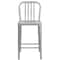 Flash Furniture 2 " High Silver Metal Counter Height Stool, PK2 2-CH-61200-24-SIL-GG - alternate 4