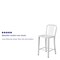 Flash Furniture 2 " High White Metal Counter Height Stool, PK2 2-CH-61200-24-WH-GG - alternate 5