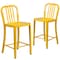Flash Furniture 2 " High Yellow Metal Counter Height Stool, PK2 2-CH-61200-24-YL-GG - alternate 3