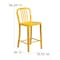 Flash Furniture 2 " High Yellow Metal Counter Height Stool, PK2 2-CH-61200-24-YL-GG - alternate 7