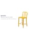 Flash Furniture 2 " High Yellow Metal Counter Height Stool, PK2 2-CH-61200-24-YL-GG - alternate 2