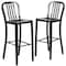 Flash Furniture 30" High Black Metal Barstool with Slat Back, PK2 2-CH-61200-30-BK-GG - alternate 6