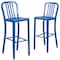 Flash Furniture 2 " High Blue Metal Barstool with Slat Back, PK2 2-CH-61200-30-BL-GG - alternate 4