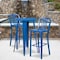 Flash Furniture 2 " High Blue Metal Barstool with Slat Back, PK2 2-CH-61200-30-BL-GG - alternate 1