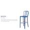 Flash Furniture 2 " High Blue Metal Barstool with Slat Back, PK2 2-CH-61200-30-BL-GG - alternate 7