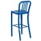 Flash Furniture 2 " High Blue Metal Barstool with Slat Back, PK2 2-CH-61200-30-BL-GG - alternate 6